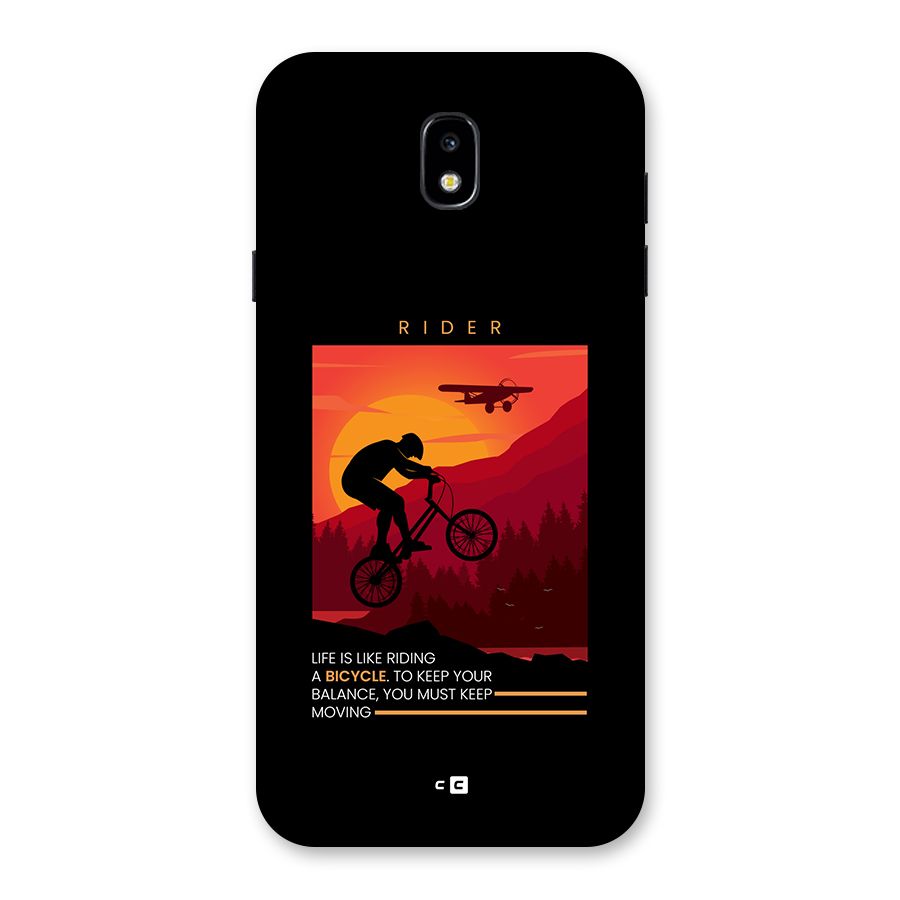 Keep Moving Rider Back Case for Galaxy J7 Pro