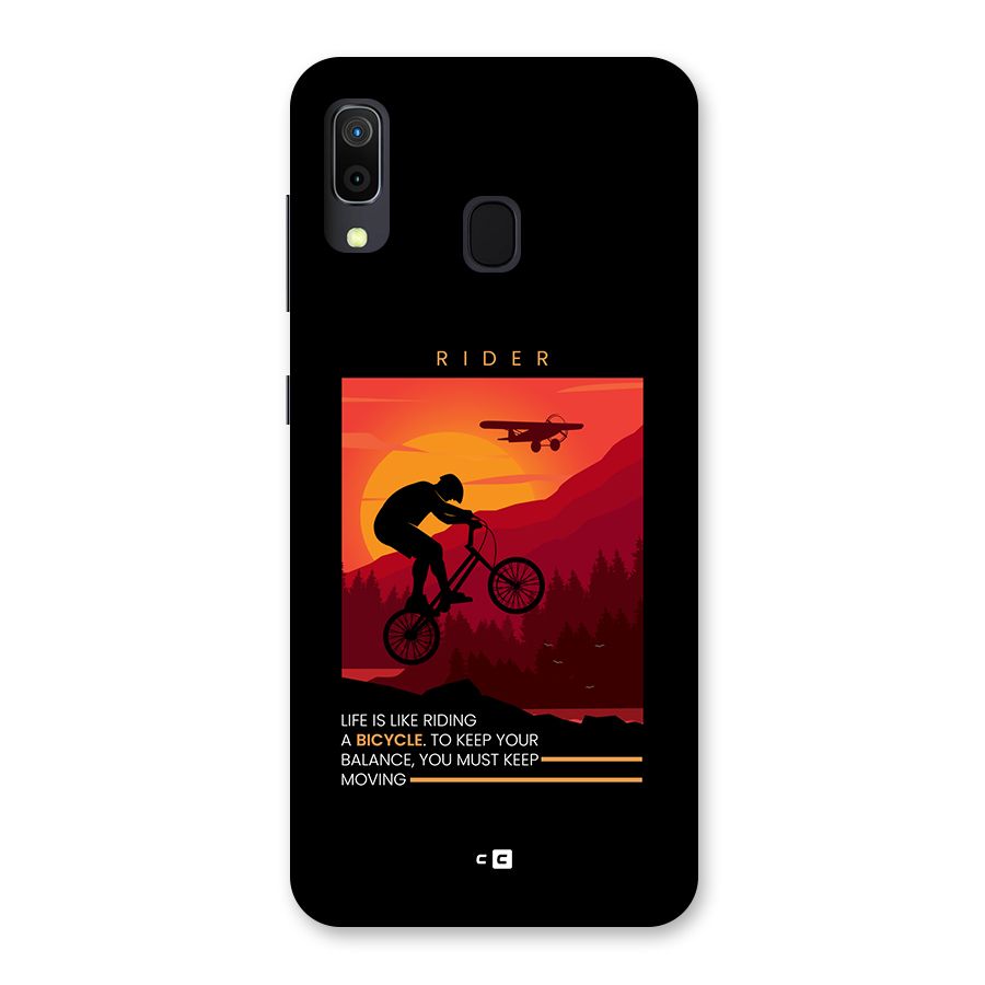 Keep Moving Rider Back Case for Galaxy M10s