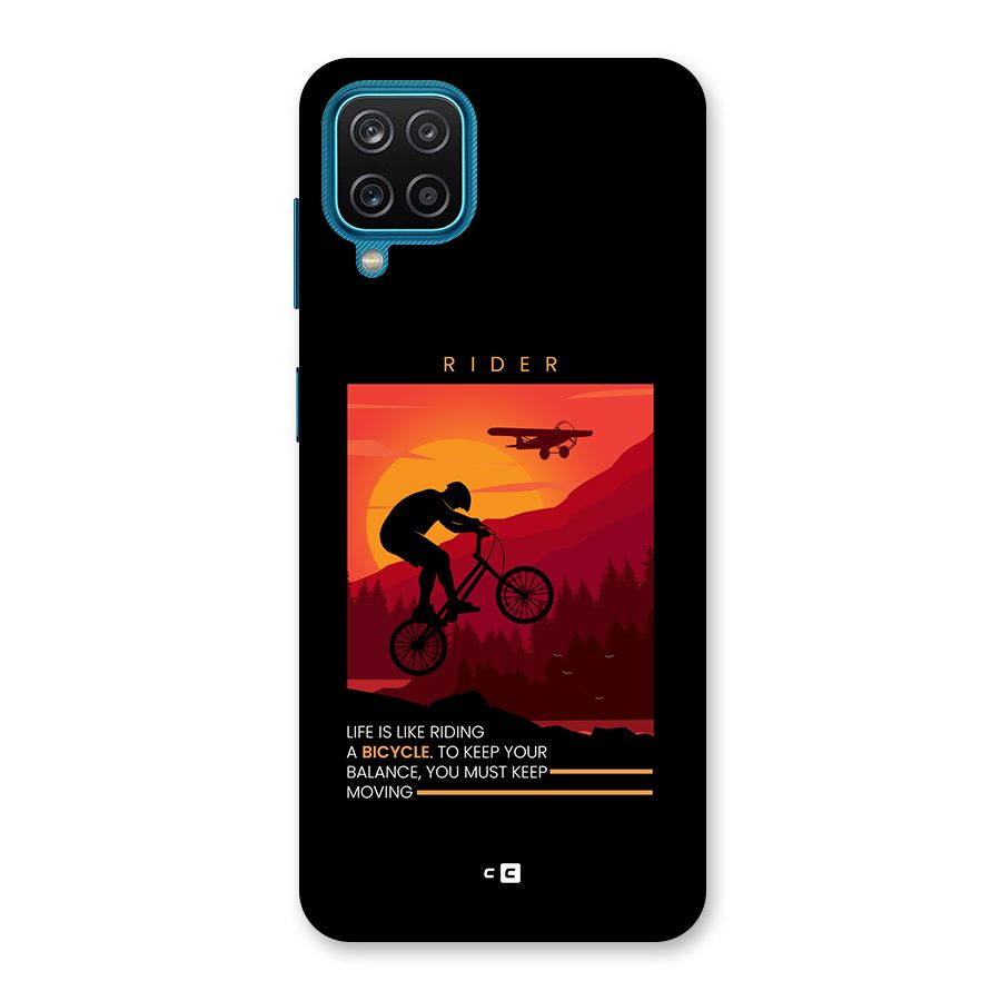Keep Moving Rider Back Case for Galaxy M12