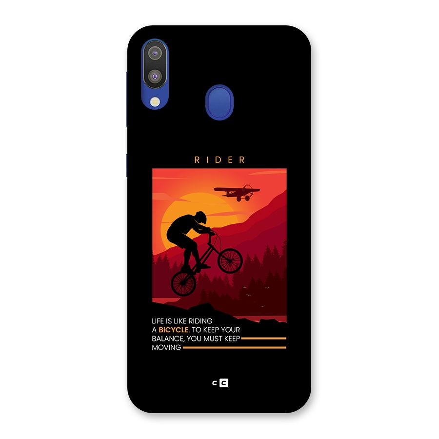 Keep Moving Rider Back Case for Galaxy M20