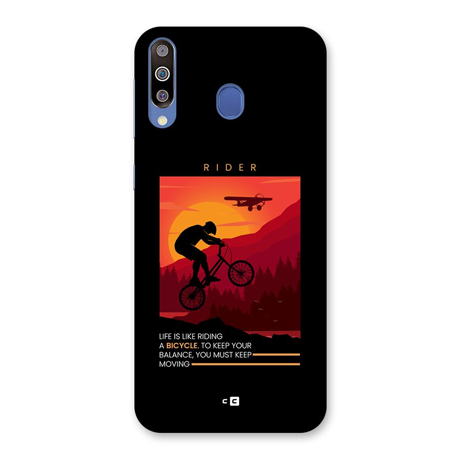 Keep Moving Rider Back Case for Galaxy M30