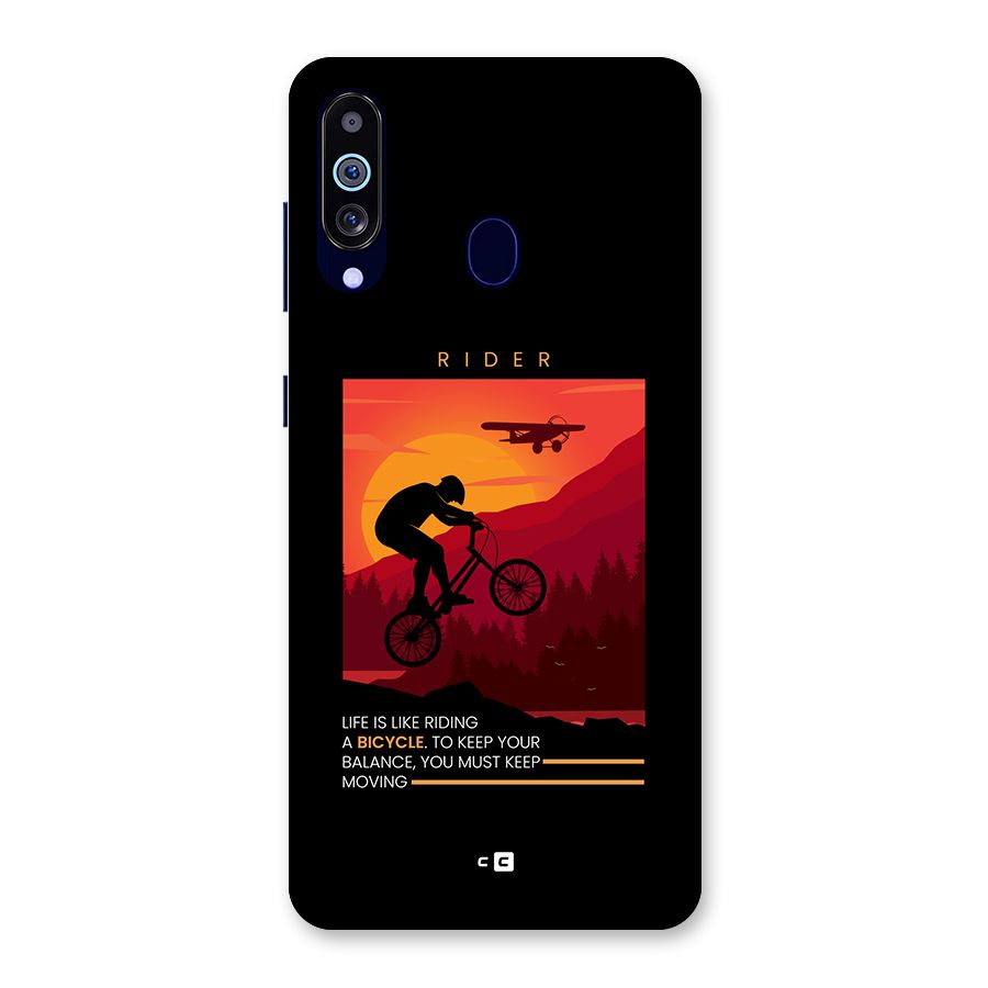 Keep Moving Rider Back Case for Galaxy M40