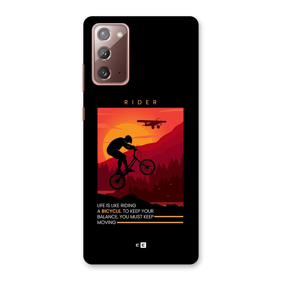 Keep Moving Rider Back Case for Galaxy Note 20