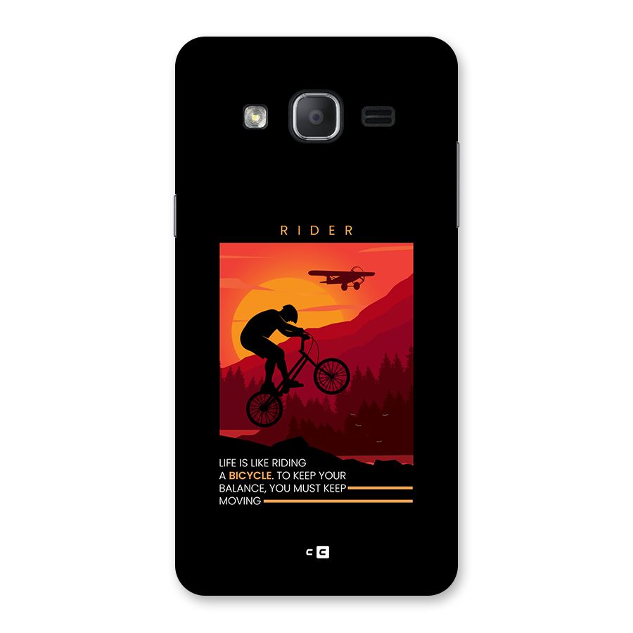 Keep Moving Rider Back Case for Galaxy On7 Pro