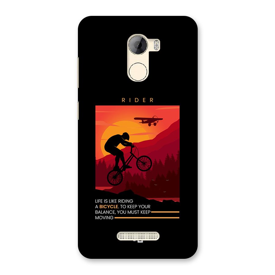 Keep Moving Rider Back Case for Gionee A1 LIte