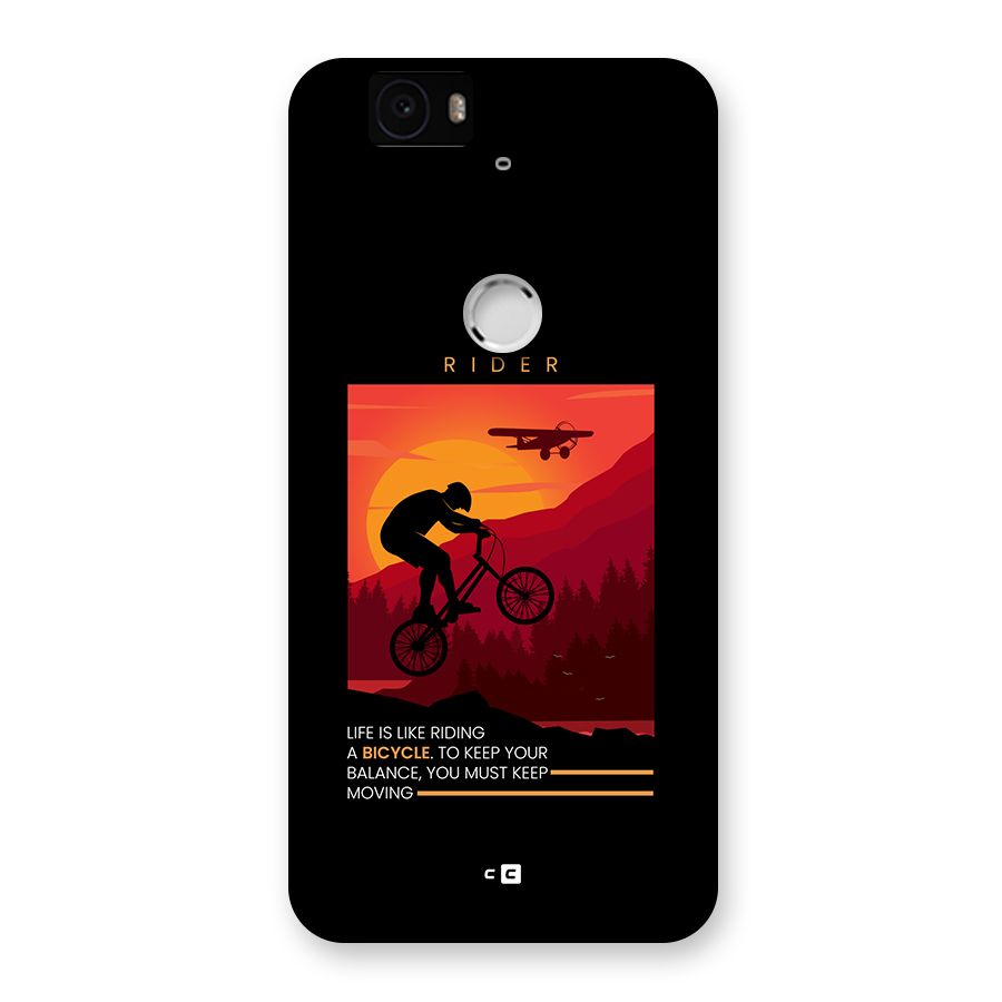 Keep Moving Rider Back Case for Google Nexus 6P