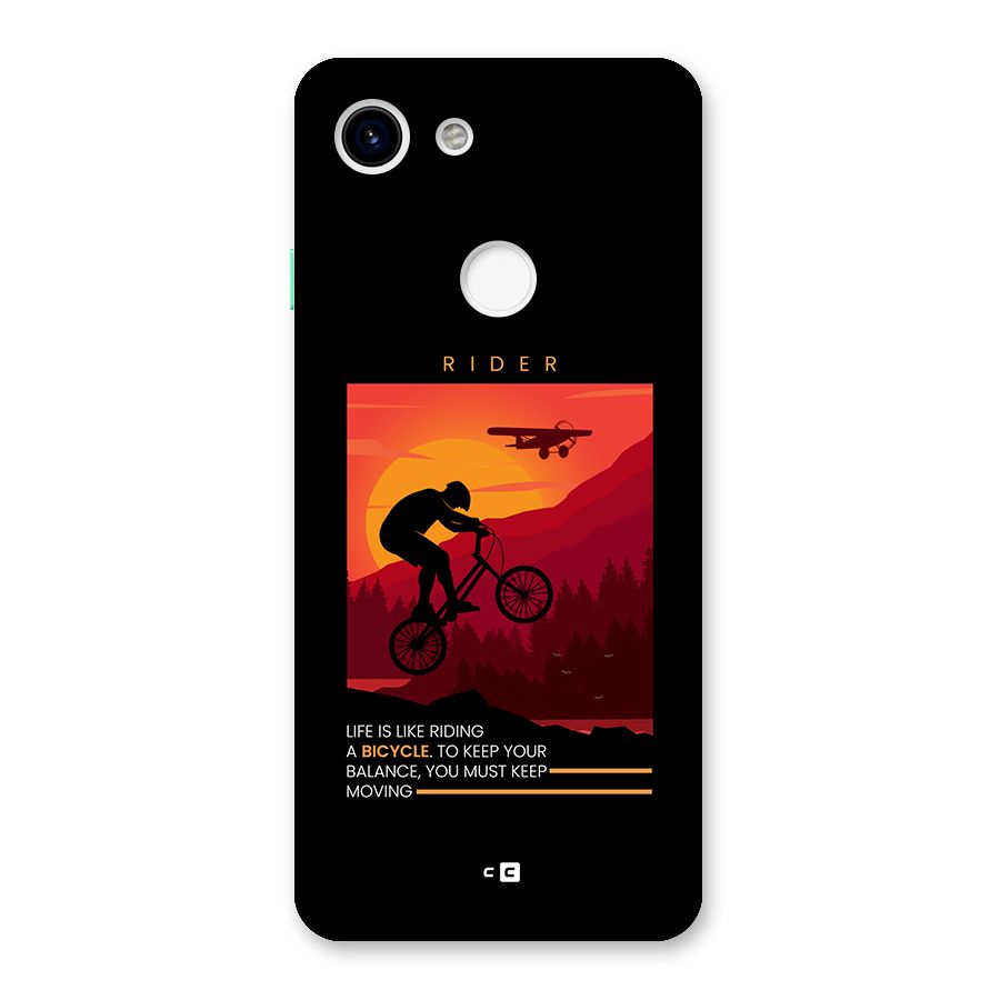 Keep Moving Rider Back Case for Google Pixel 3