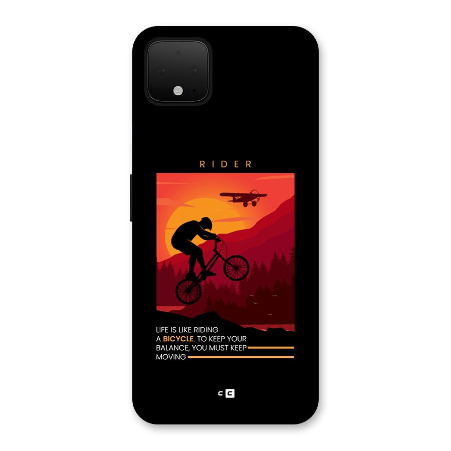 Keep Moving Rider Back Case for Google Pixel 4 XL
