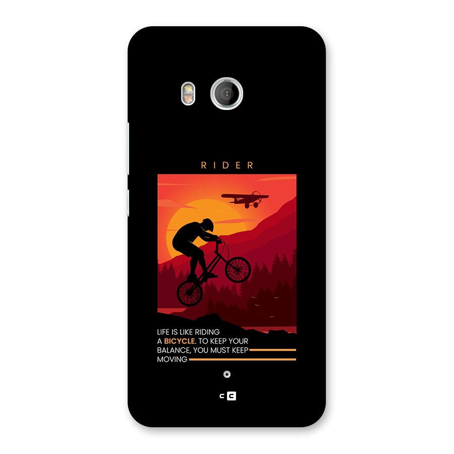 Keep Moving Rider Back Case for HTC U11