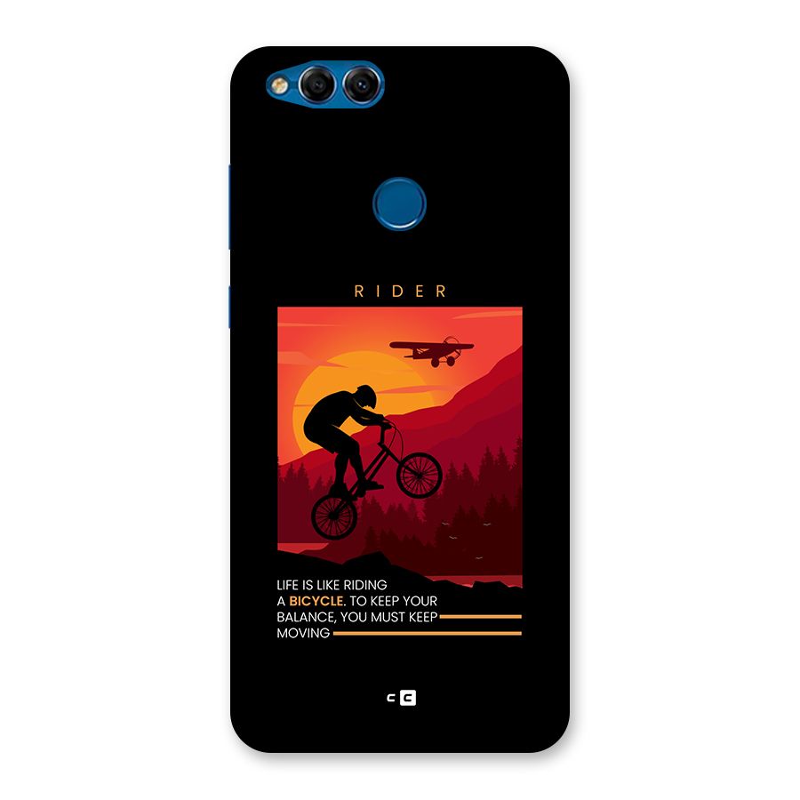 Keep Moving Rider Back Case for Honor 7X