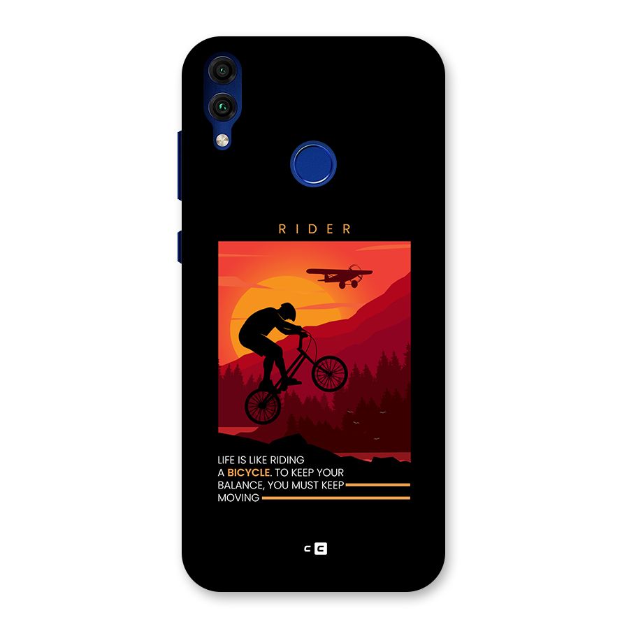 Keep Moving Rider Back Case for Honor 8C