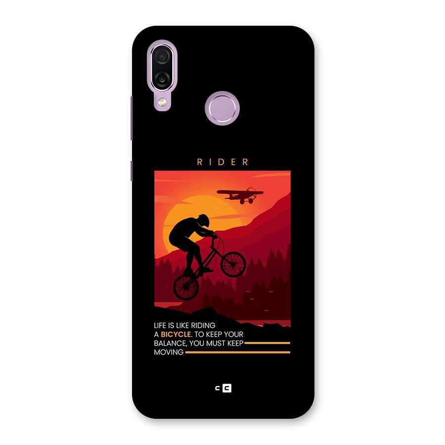 Keep Moving Rider Back Case for Honor Play