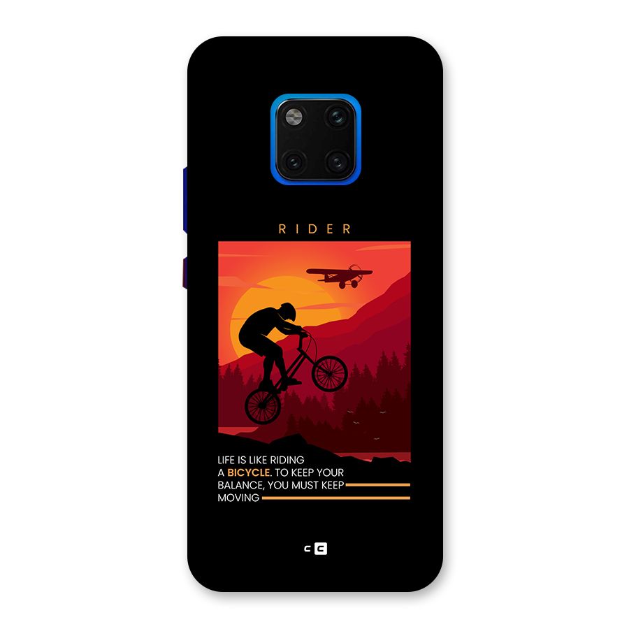 Keep Moving Rider Back Case for Huawei Mate 20 Pro