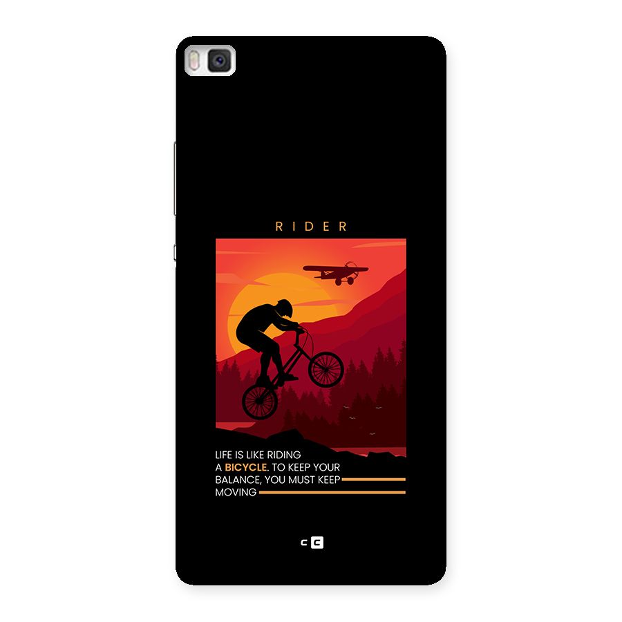Keep Moving Rider Back Case for Huawei P8