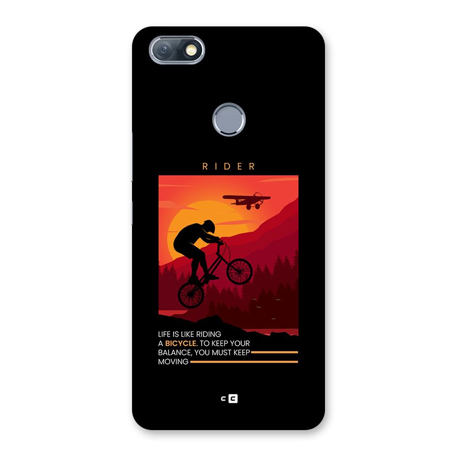 Keep Moving Rider Back Case for Infinix Note 5