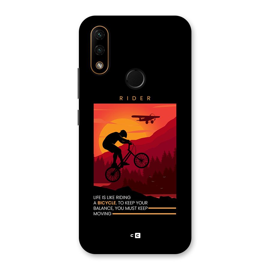 Keep Moving Rider Back Case for Lenovo A6 Note