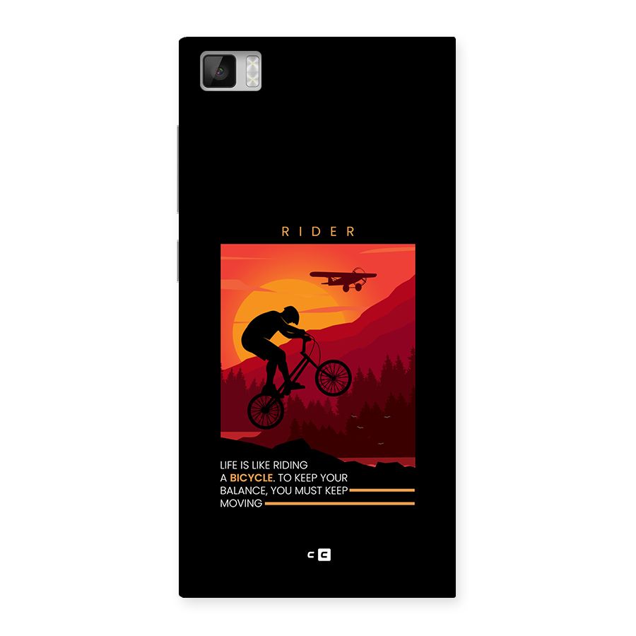 Keep Moving Rider Back Case for Mi3