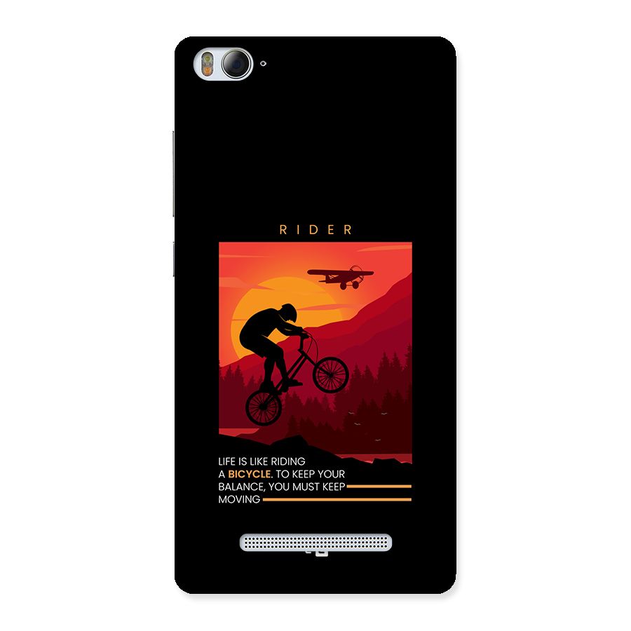 Keep Moving Rider Back Case for Mi4i