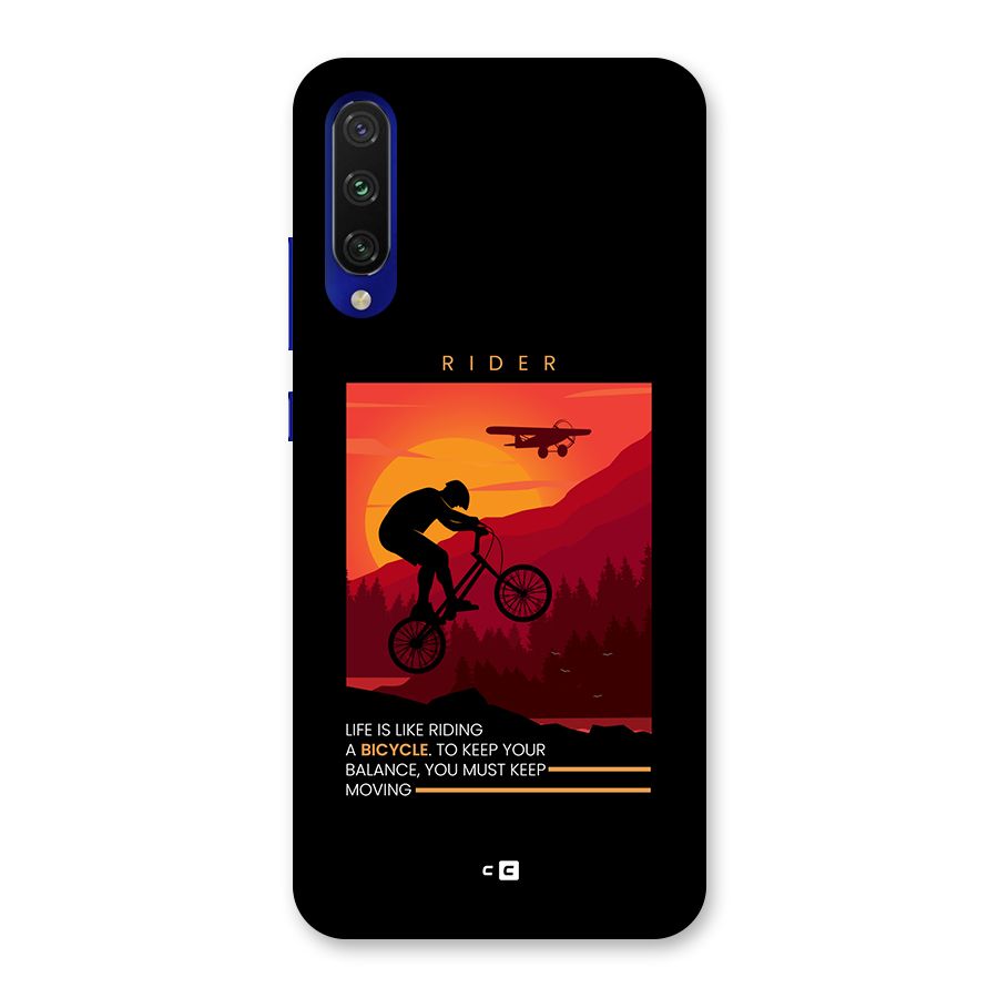 Keep Moving Rider Back Case for Mi A3