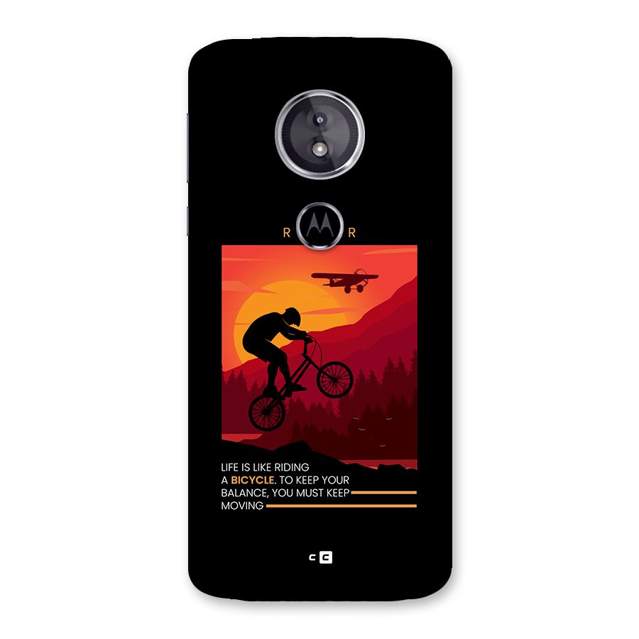 Keep Moving Rider Back Case for Moto E5
