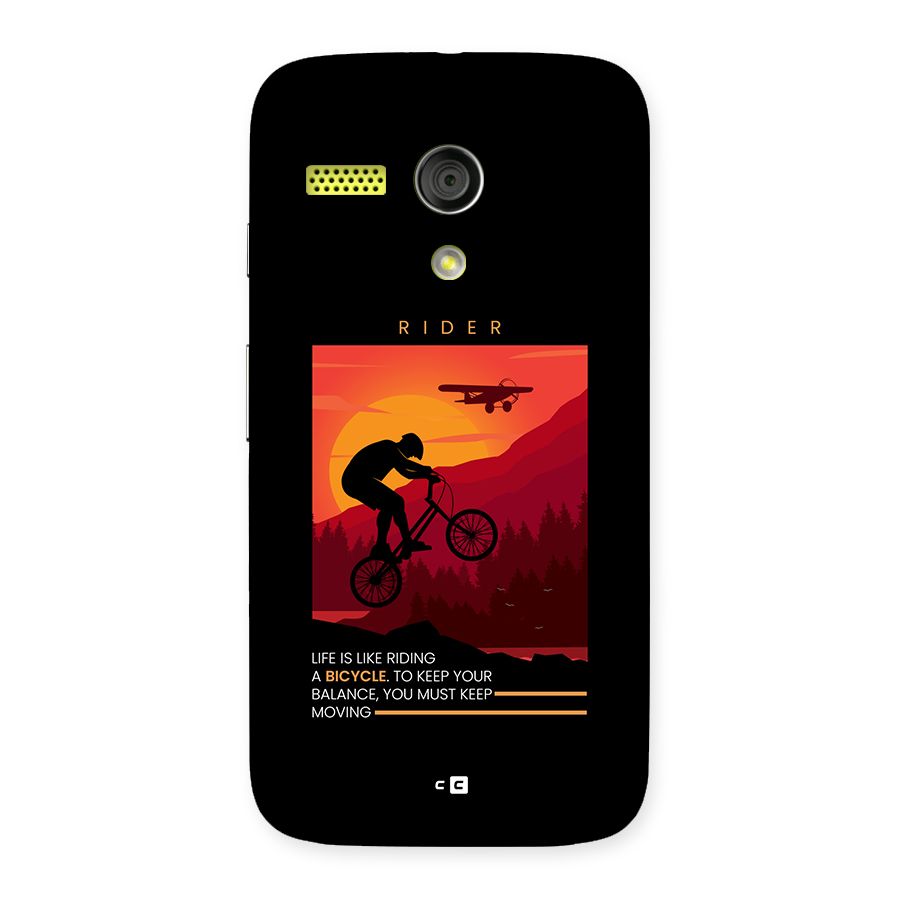 Keep Moving Rider Back Case for Moto G