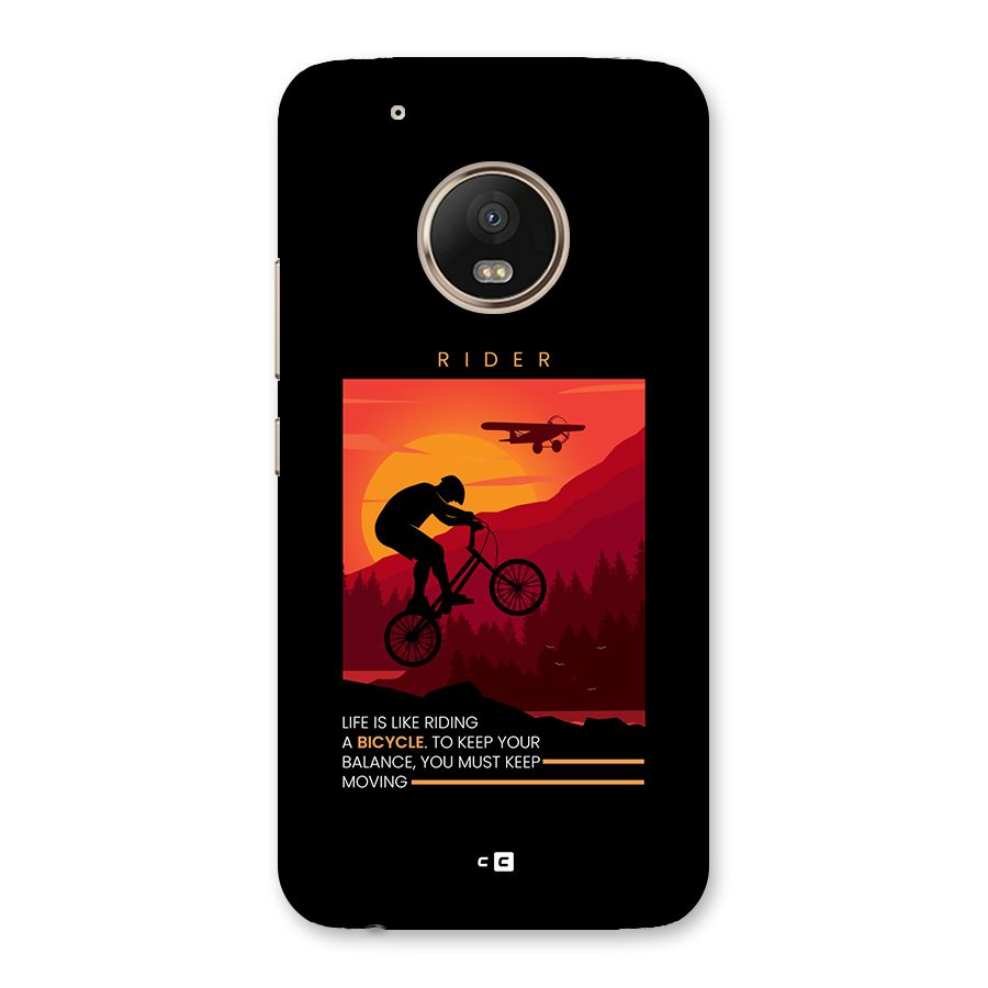 Keep Moving Rider Back Case for Moto G5 Plus
