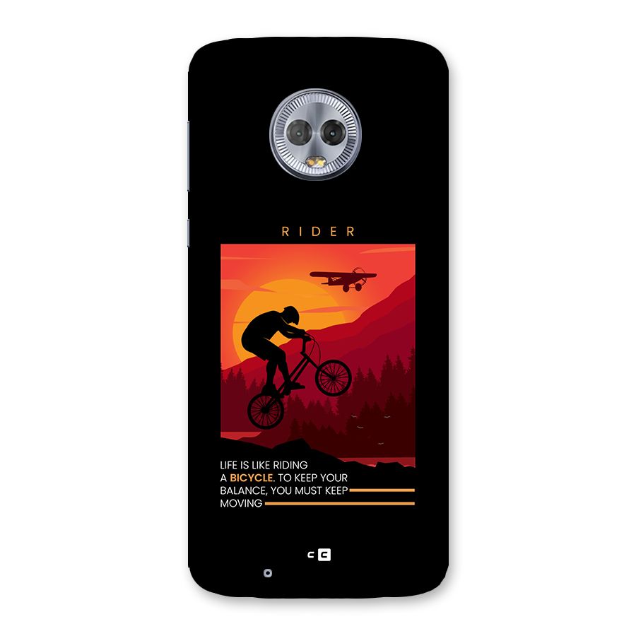 Keep Moving Rider Back Case for Moto G6
