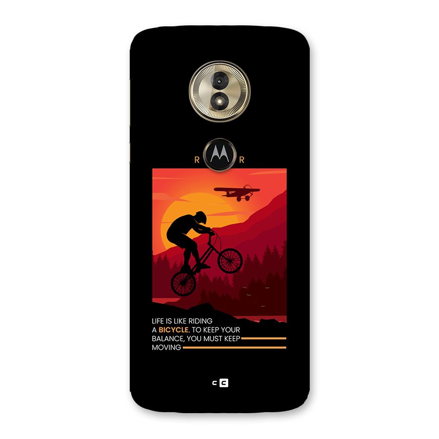 Keep Moving Rider Back Case for Moto G6 Play
