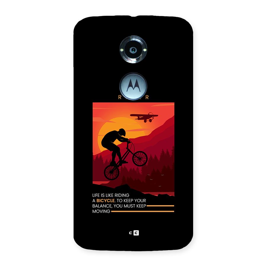 Keep Moving Rider Back Case for Moto X2