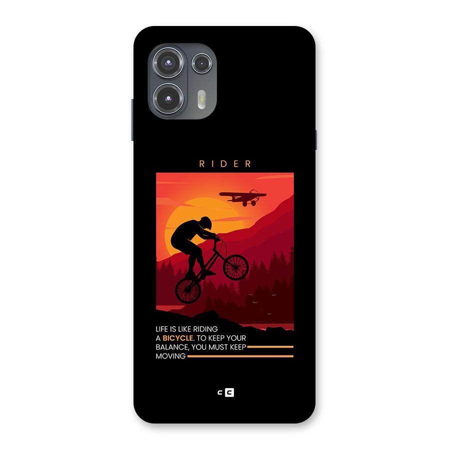Keep Moving Rider Back Case for Motorola Edge 20 Fusion