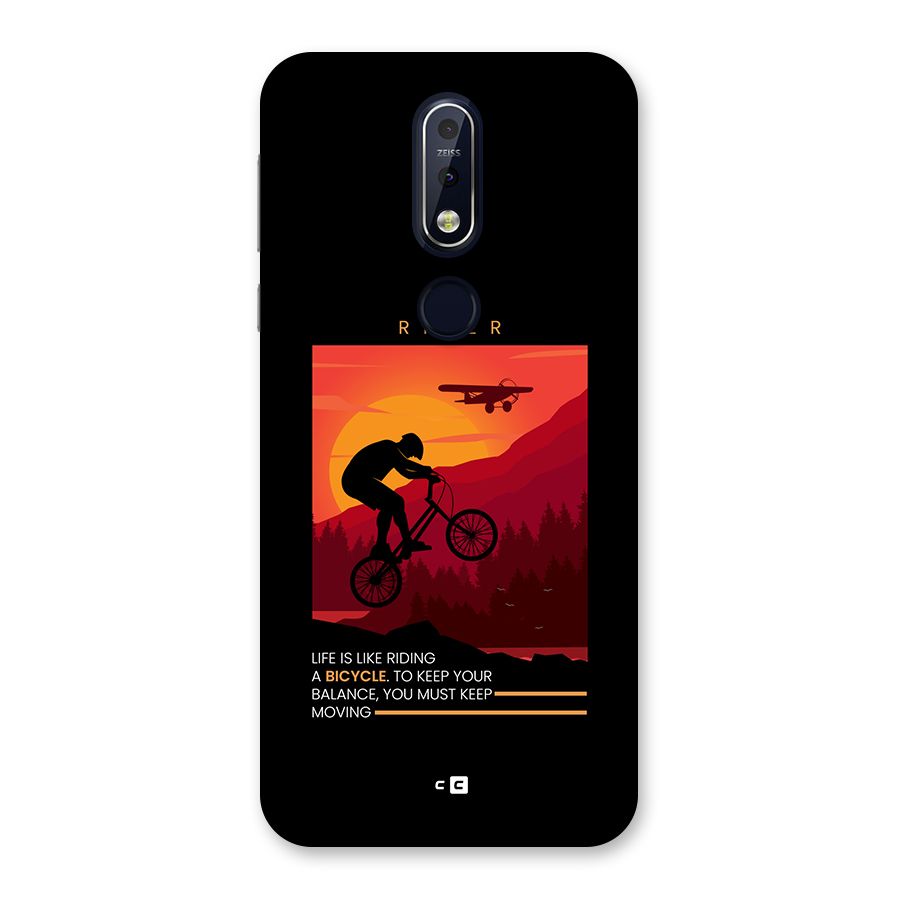 Keep Moving Rider Back Case for Nokia 7.1