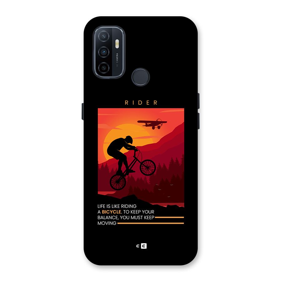 Keep Moving Rider Back Case for Oppo A53