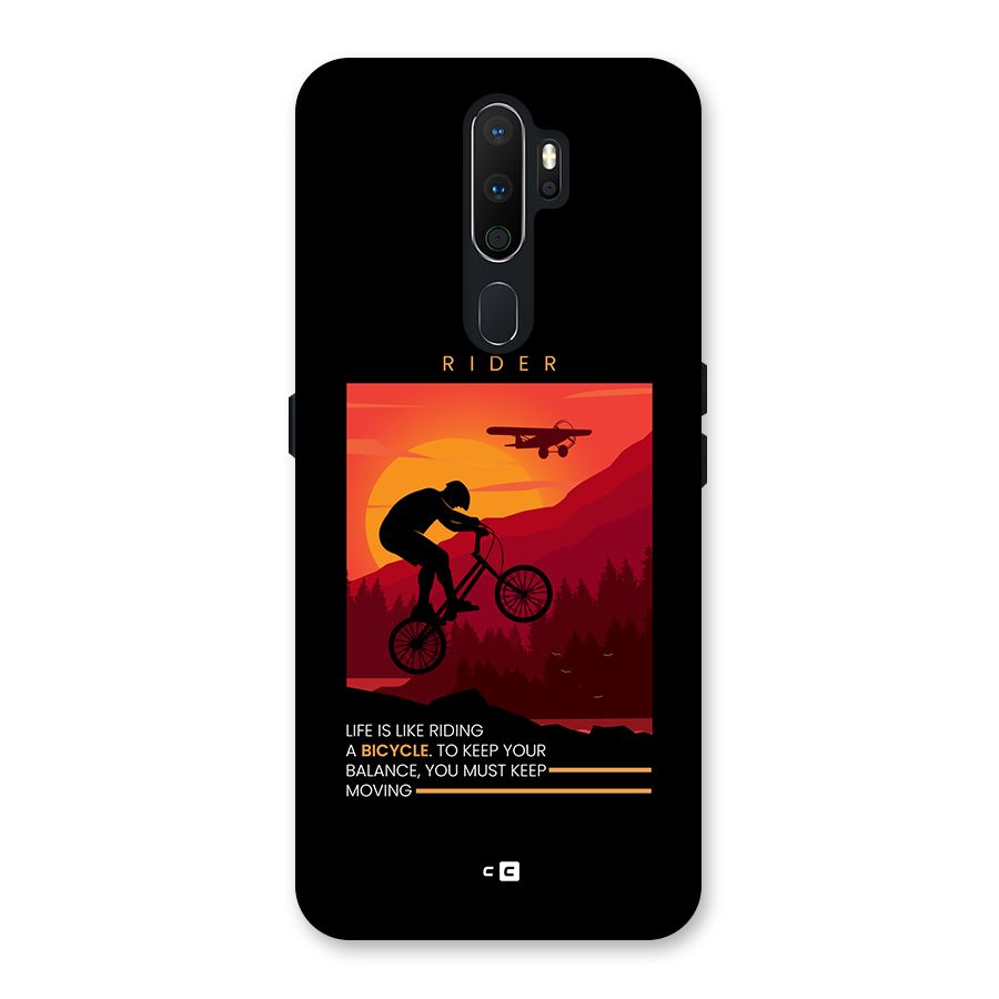 Keep Moving Rider Back Case for Oppo A5 (2020)