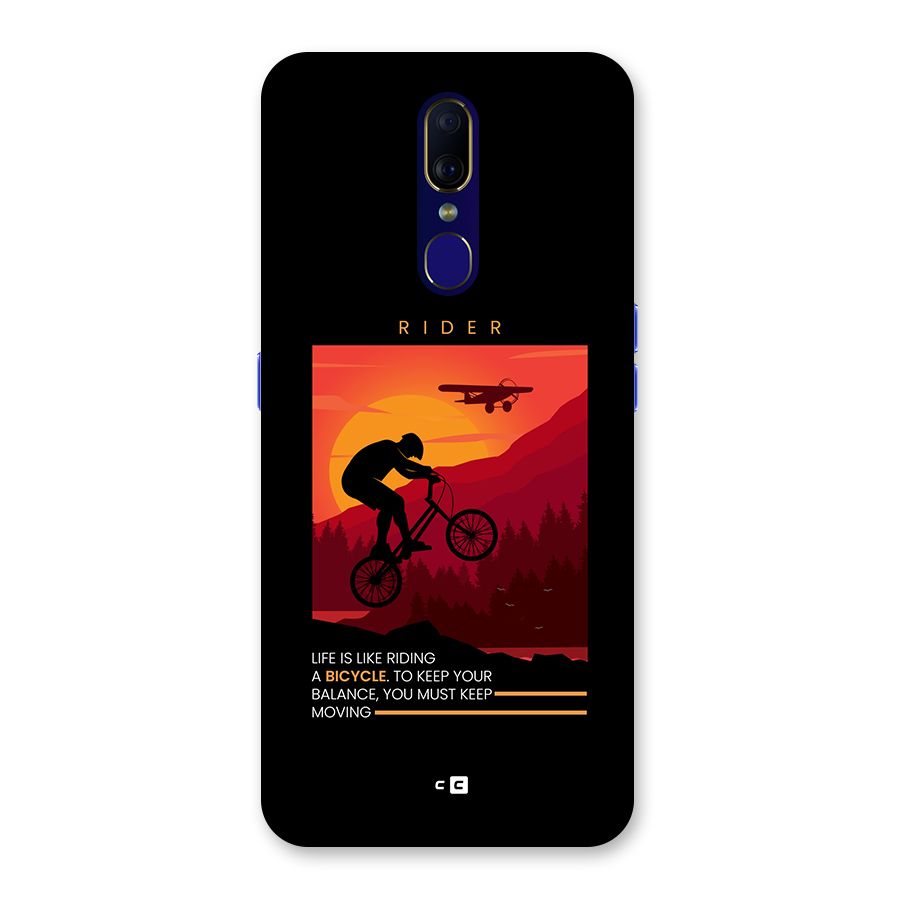 Keep Moving Rider Back Case for Oppo A9
