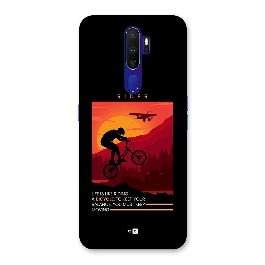 Keep Moving Rider Back Case for Oppo A9 (2020)
