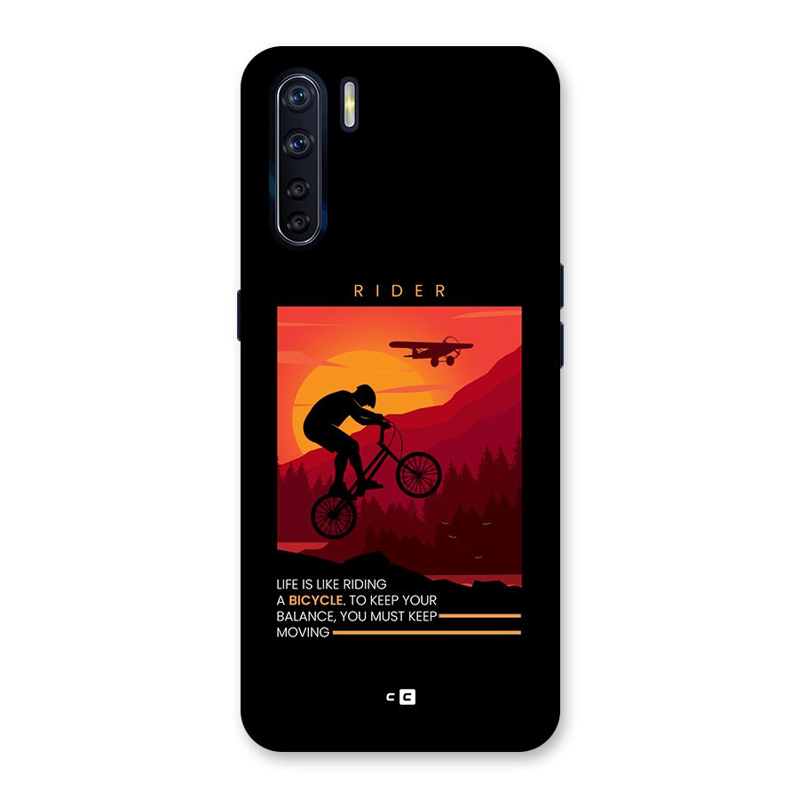 Keep Moving Rider Back Case for Oppo F15