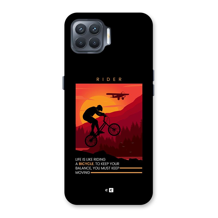 Keep Moving Rider Back Case for Oppo F17 Pro