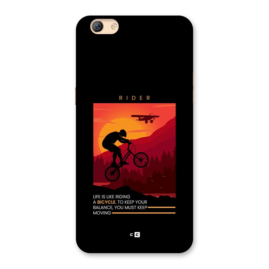 Keep Moving Rider Back Case for Oppo F3 Plus
