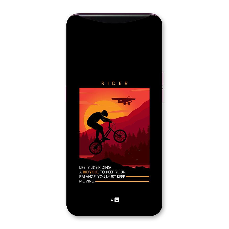 Keep Moving Rider Back Case for Oppo Find X