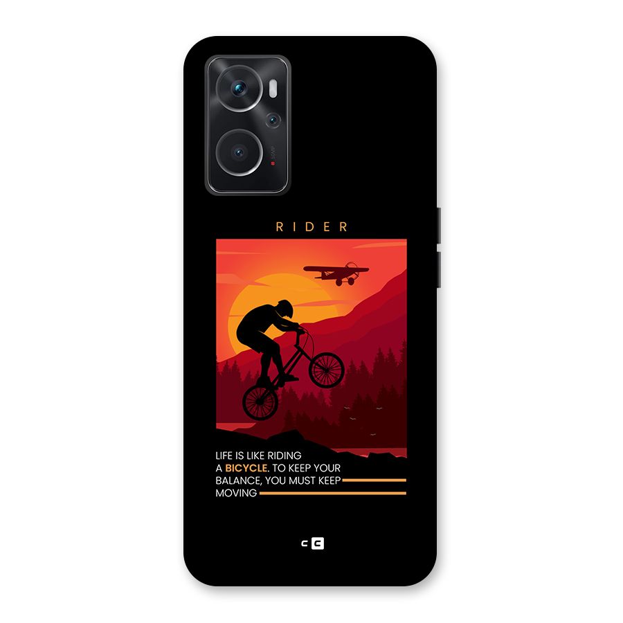 Keep Moving Rider Back Case for Oppo K10 4G