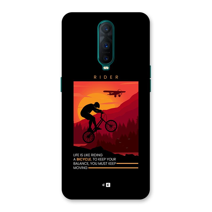 Keep Moving Rider Back Case for Oppo R17 Pro