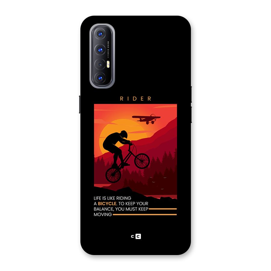 Keep Moving Rider Back Case for Oppo Reno3 Pro