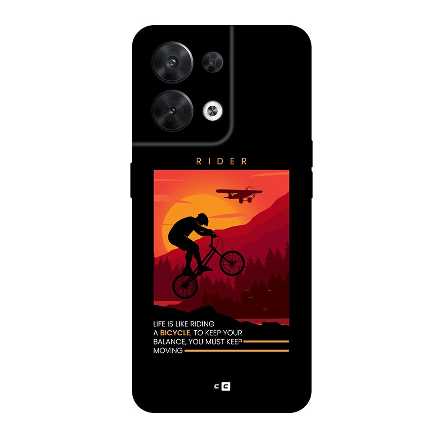 Keep Moving Rider Back Case for Oppo Reno8 5G