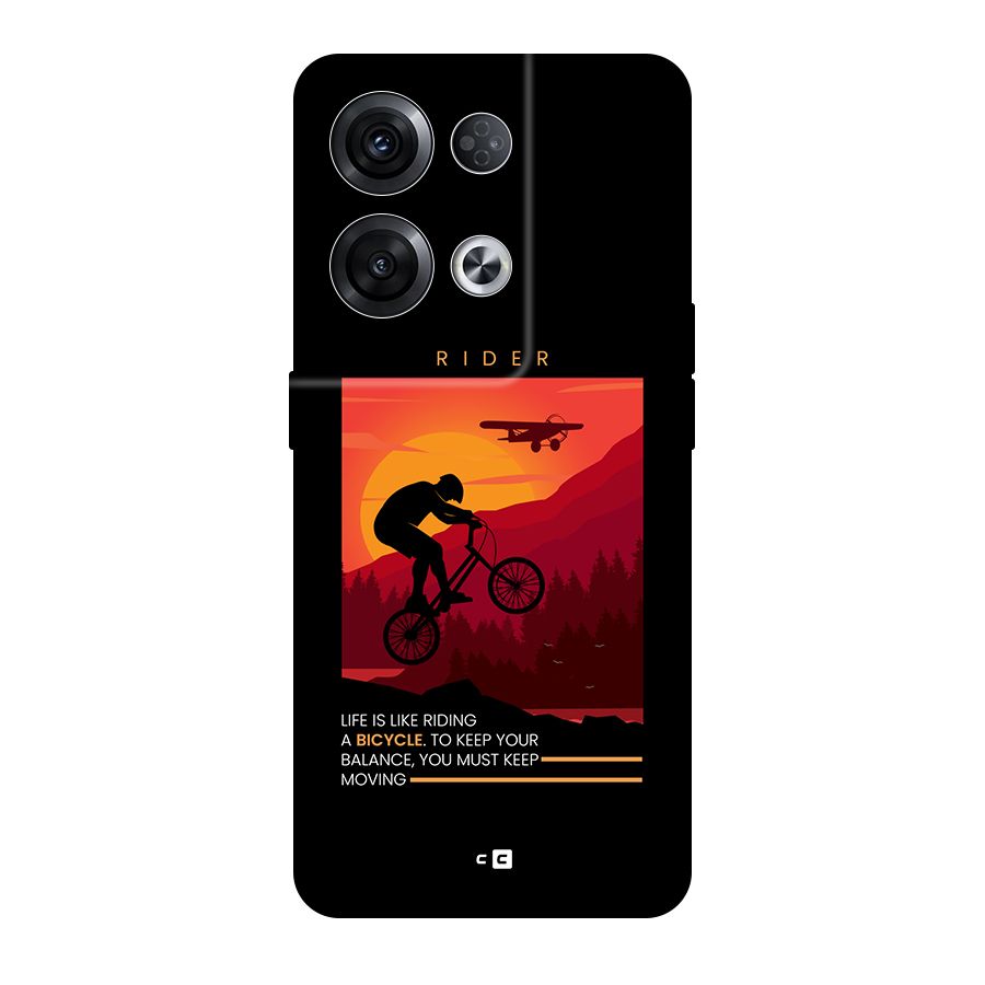 Keep Moving Rider Back Case for Oppo Reno8 Pro 5G