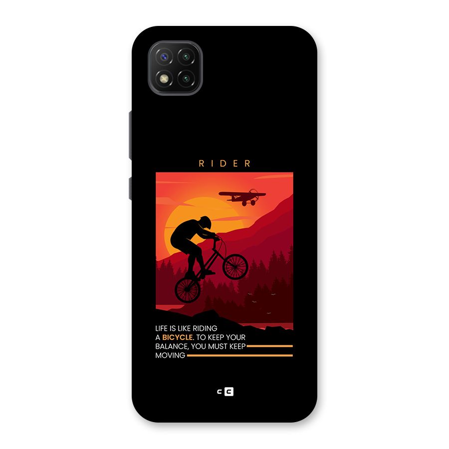 Keep Moving Rider Back Case for Poco C3