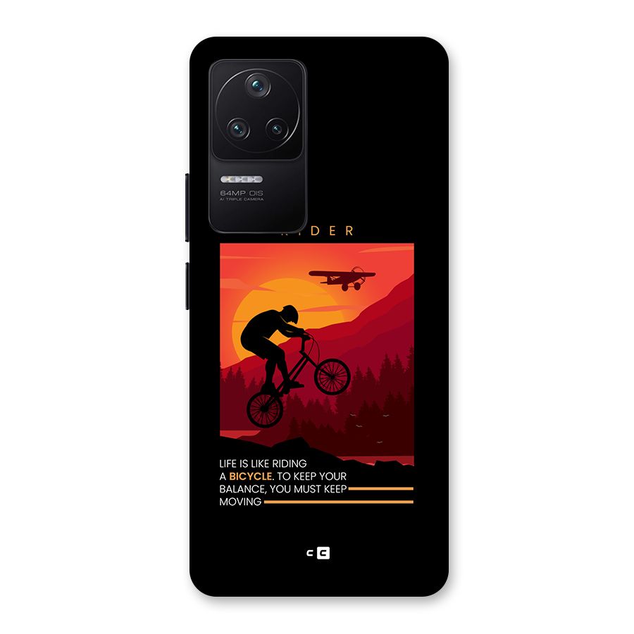 Keep Moving Rider Back Case for Poco F4 5G
