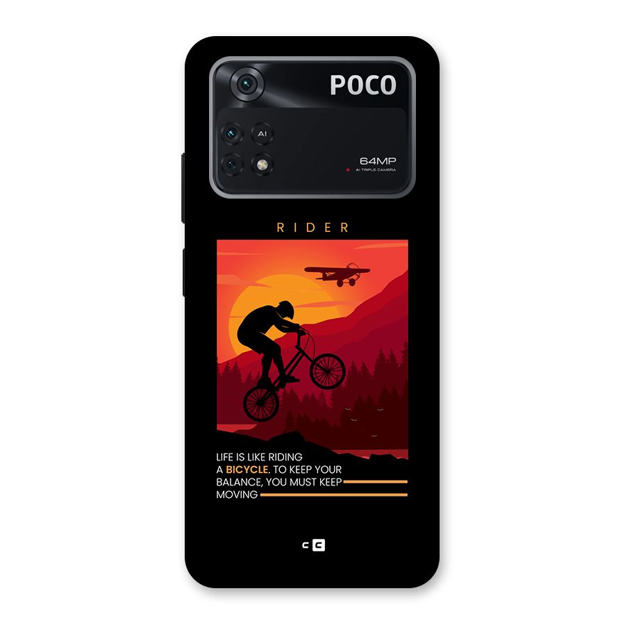 Keep Moving Rider Back Case for Poco M4 Pro 4G