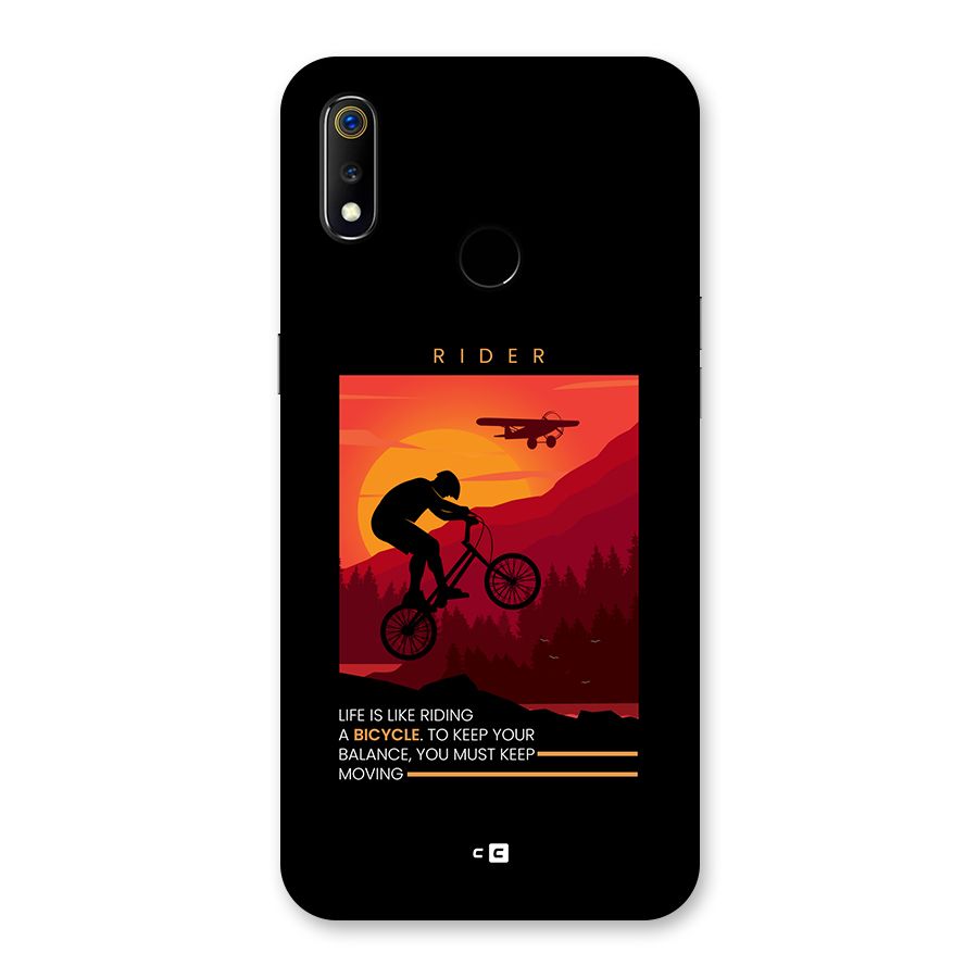 Keep Moving Rider Back Case for Realme 3