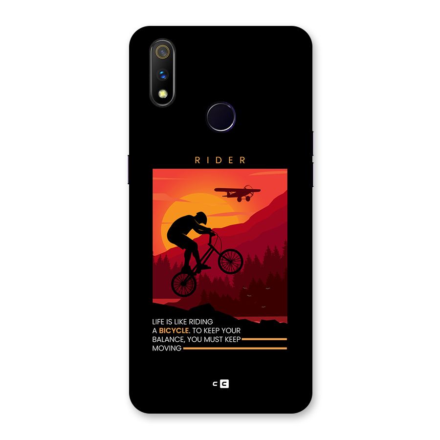 Keep Moving Rider Back Case for Realme 3 Pro
