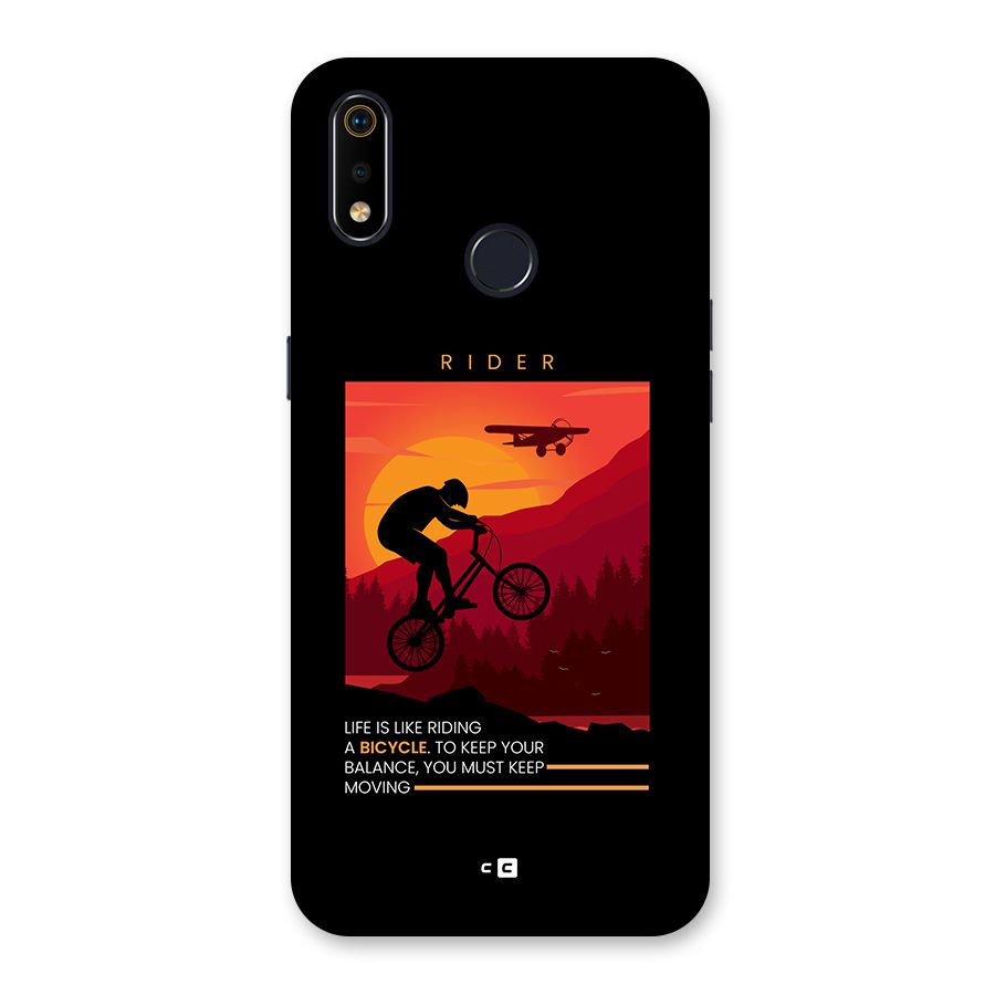 Keep Moving Rider Back Case for Realme 3i